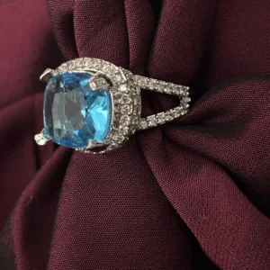 AD Sky Blue Stone Ring