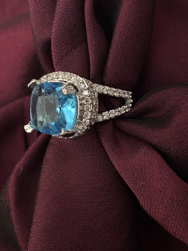 AD Sky Blue Stone Ring
