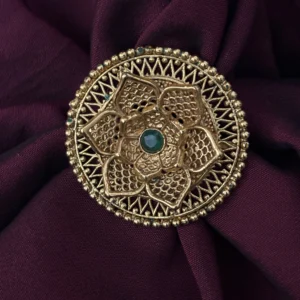Cocktail Gold Flower Ring